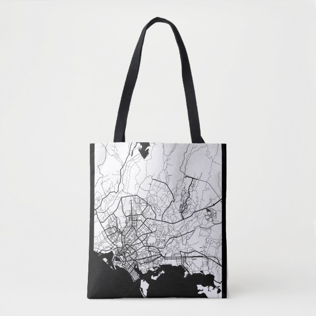 Tote Bag Carte de Karachi Pakistan (Devant)