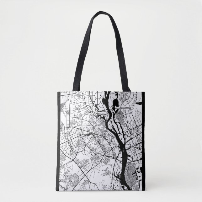 Tote Bag Carte de Kiev Ukraine (Devant)