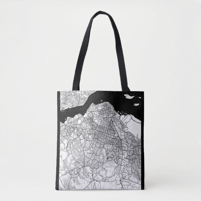 Tote Bag Carte de Kinshasa RD Congo (Devant)