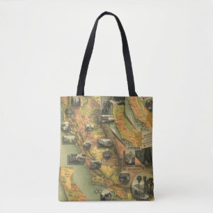 Tote Bag Carte de la Californie