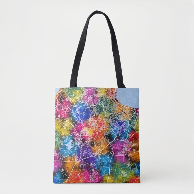 Tote Bag Carte de la ville d'Alger (Devant)