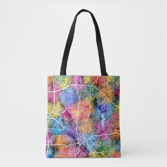 Tote Bag Carte de la ville de Dallas (Devant)