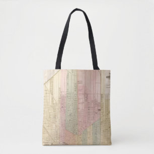 Tote Bag Carte de la ville de Detroit