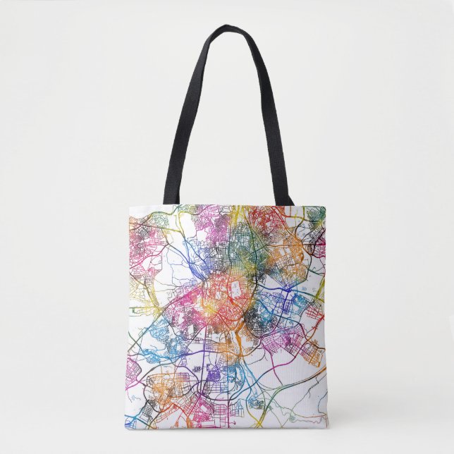 Tote Bag Carte de la ville de Madrid (Devant)