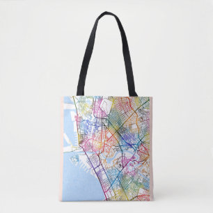 Tote Bag Carte de la ville de Manille aux Philippines