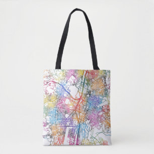 Tote Bag Carte de la ville de Medellín Colombie