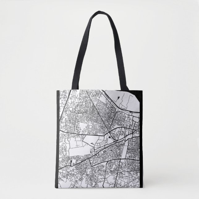 Tote Bag Carte de la ville de Patna Bihar (Devant)