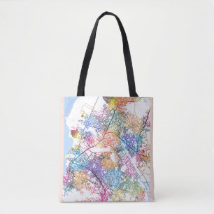 Tote Bag Carte de la ville de Port-au-Prince Haïti