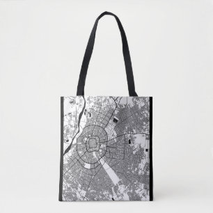 Tote Bag Carte de la ville de Santa Cruz de la Sierra Boliv