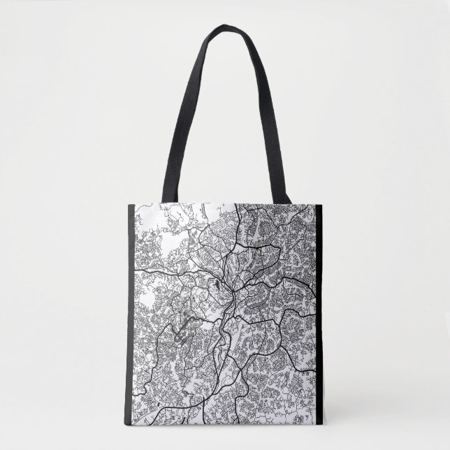 Tote Bag Carte de la ville de Yaoundé Cameroun (Devant)