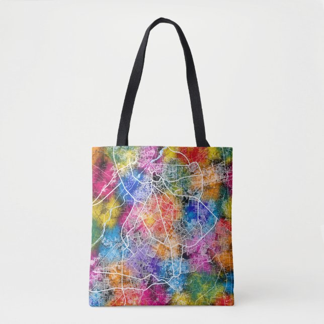Tote Bag Carte de Lahore Pakistan (Devant)