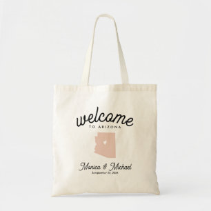 Tote Bag Carte de l'Etat ARIZONA Destination Mariage N'IMPO