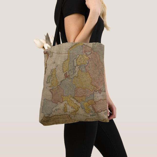 Tote Bag Carte de l'Europe | 1700 (De près)
