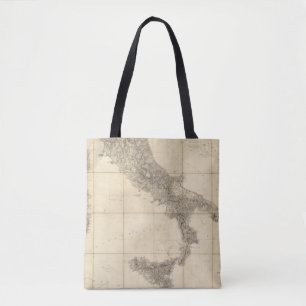 Tote Bag Carte de l'Italie du sud et des côtes adjacentes