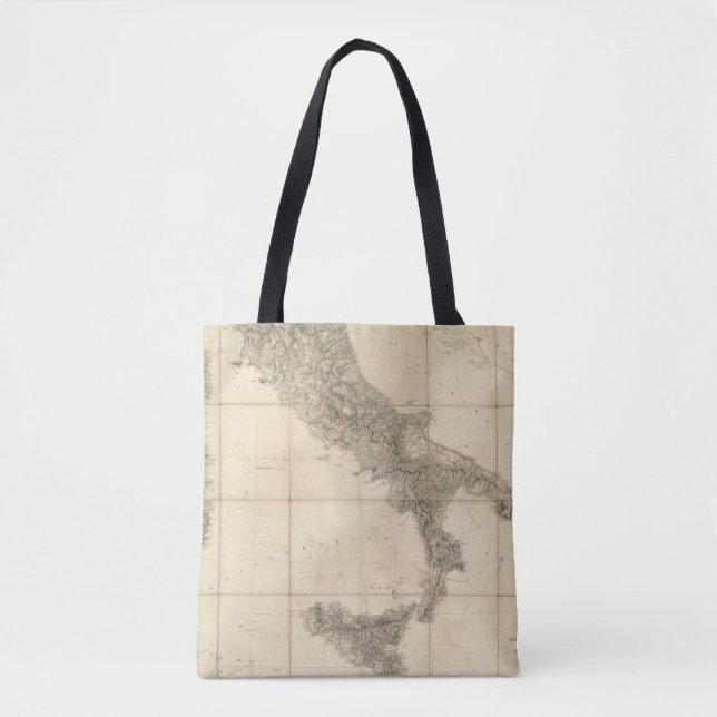 Tote Bag Carte de l'Italie du sud et des côtes adjacentes (Devant)
