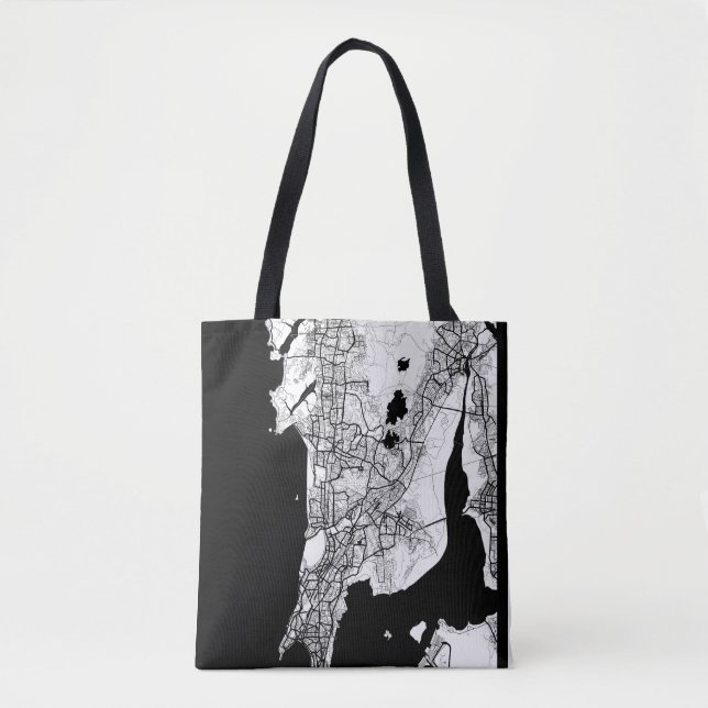 Tote Bag Carte de Mumbai Maharashtra (Devant)
