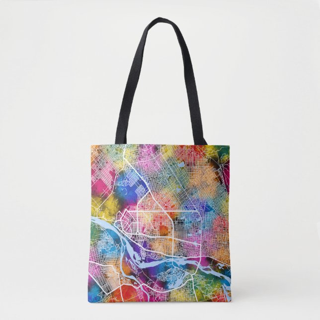 Tote Bag Carte de N'Djamena Tchad (Devant)