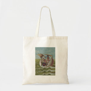 Tote Bag Carte de Pâques antique Œuf de Voile Enfants