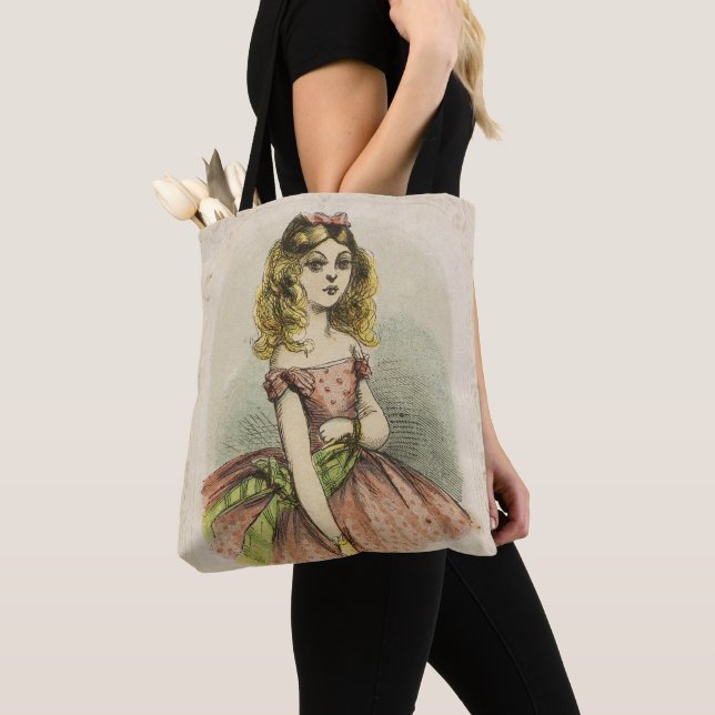 Tote Bag Carte de Saint-Valentin romantique rétro, 19e sièc (De près)