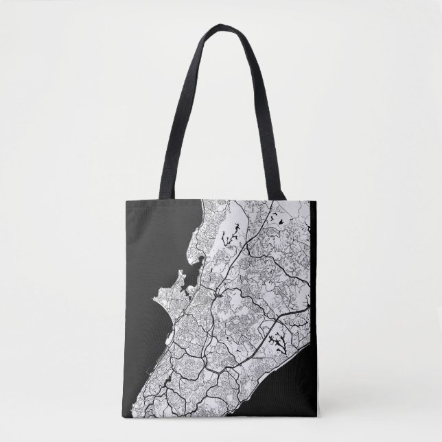 Tote Bag Carte de Salvador Brésil (Devant)