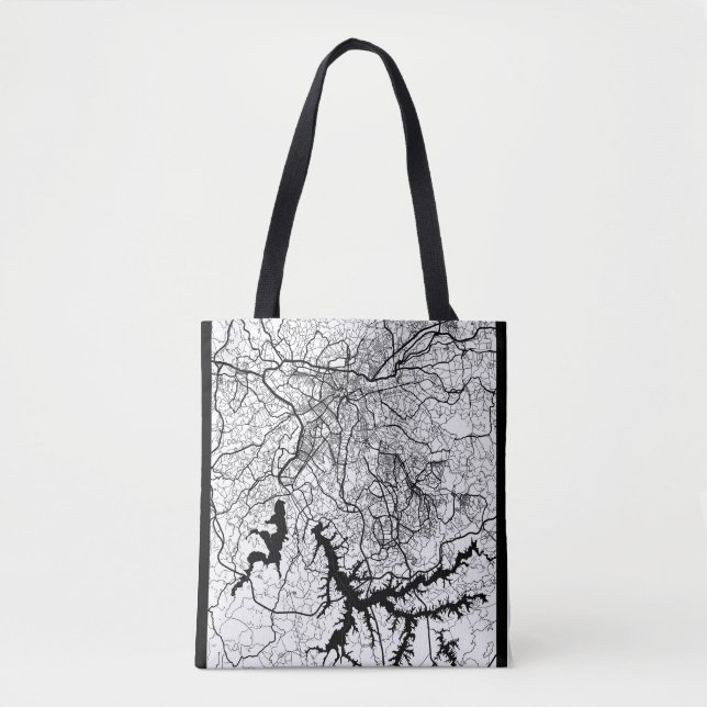 Tote Bag Carte de São Paulo Brésil (Devant)