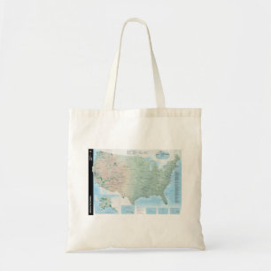 Tote Bag Carte de système de National Park Service