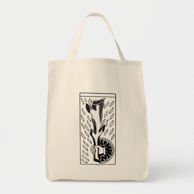 Tote Bag Carte de tarot : As de Rods (Devant)