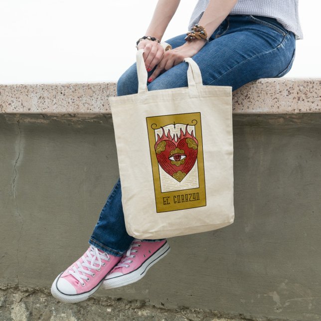 Tote Bag Carte de Tarot Coeur (Créateur téléchargé)