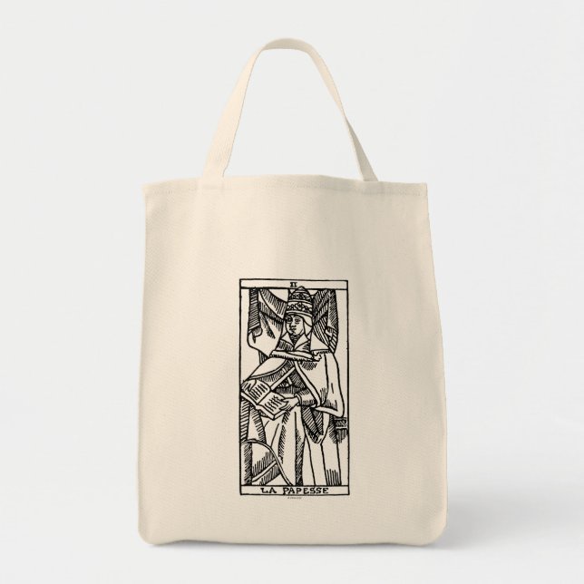 Tote Bag Carte de tarot : Le Popess (Devant)