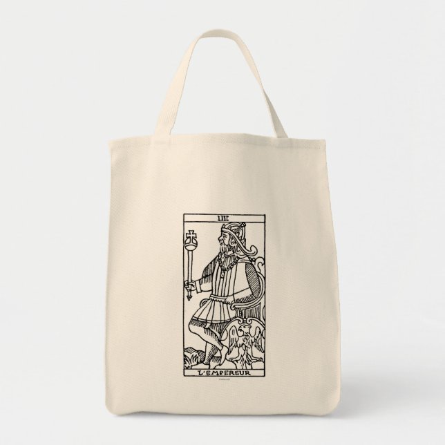 Tote Bag Carte de tarot : L'empereur (Devant)
