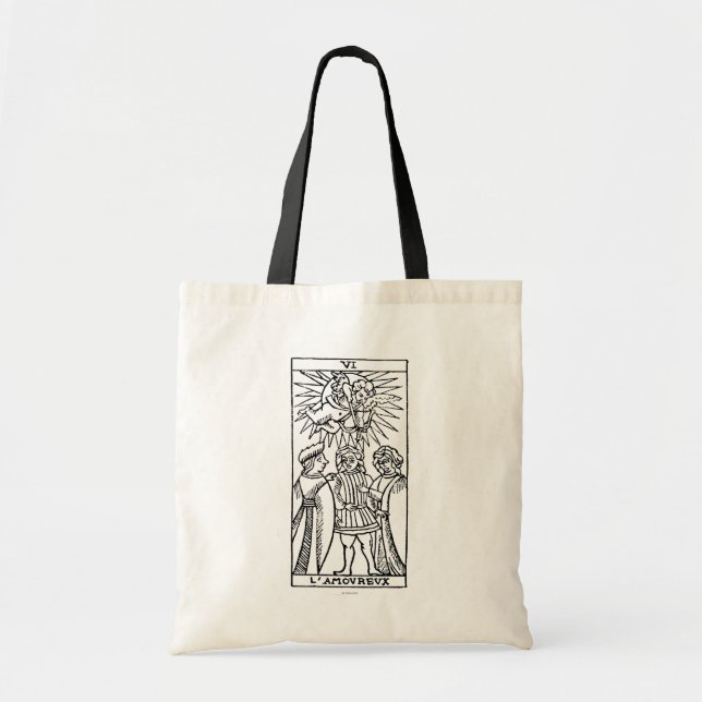 Tote Bag Carte de tarot : Les amants (Devant)