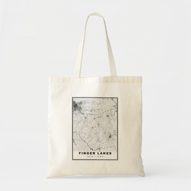Tote Bag Carte des lacs du doigt (Devant)