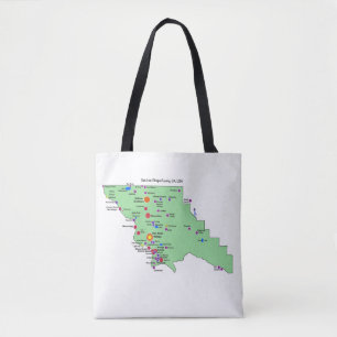 Tote Bag Carte des noms de lieux SLO avec des traductions e