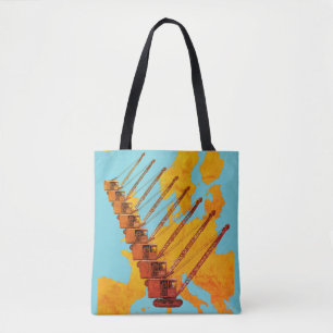 Tote Bag CARTE DES OPÉRATEURS DE CRANE vintage EN EUROPE