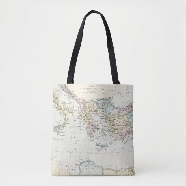 Tote Bag Carte des voyages du missionnaire de Paul d'apôtre (Devant)