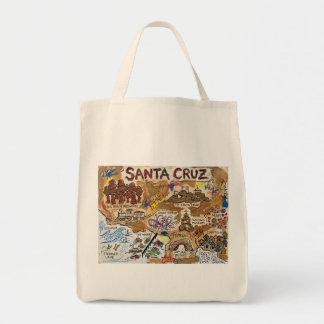 Tote Bag Carte détaillée touristique de Santa Cruz – Monume