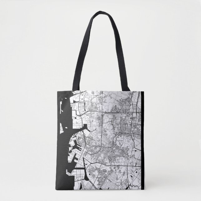 Tote Bag Carte d'Incheon Corée du Sud (Devant)