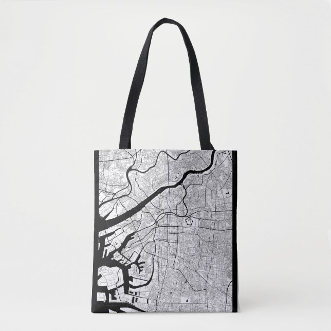 Tote Bag Carte d'Osaka Japon (Devant)