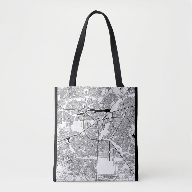 Tote Bag Carte d'Ouagadougou Burkina Faso (Devant)