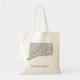 Tote Bag Carte du Connecticut
