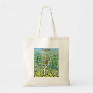 Tote Bag Carte du dessin animé Austin Texas