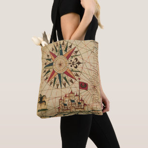 Tote Bag Carte du diagramme de Portolan du Caire, Egypte
