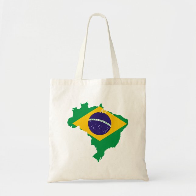 Tote Bag carte du drapeau brésilien (Devant)