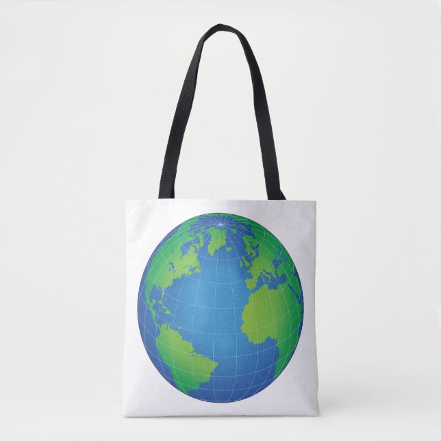 Tote Bag Carte du globe terrestre (Devant)