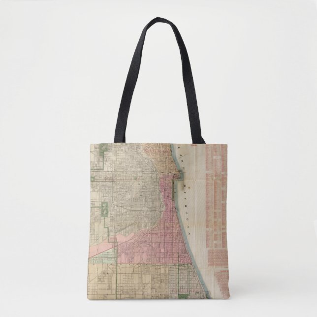 Tote Bag Carte du guide de Blanchard de Chicago 2 (Devant)