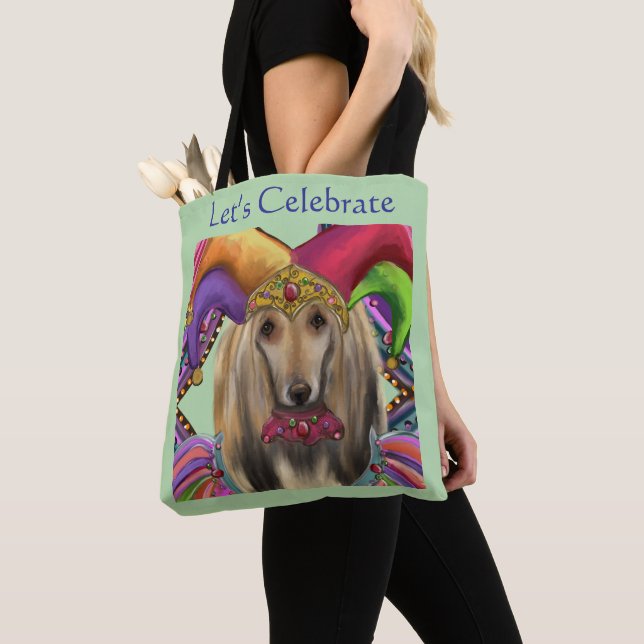 TOTE BAG CARTE DU LÈVRIER AFGHAN (De près)