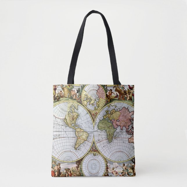 Tote Bag Carte du monde (Devant)