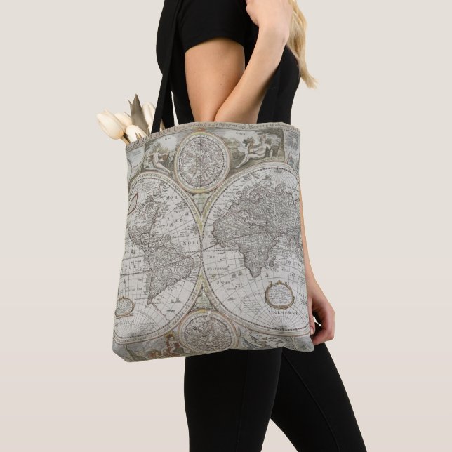 Tote Bag Carte du monde | 1676 (De près)