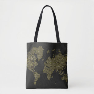 Tote Bag Carte du monde de Digitals