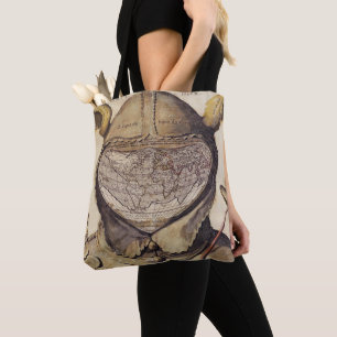 Tote Bag Carte du monde du casquette de l'imbécile